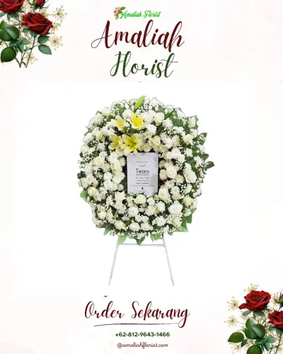 Krans Bunga Duka Cita di Ciampea Udik